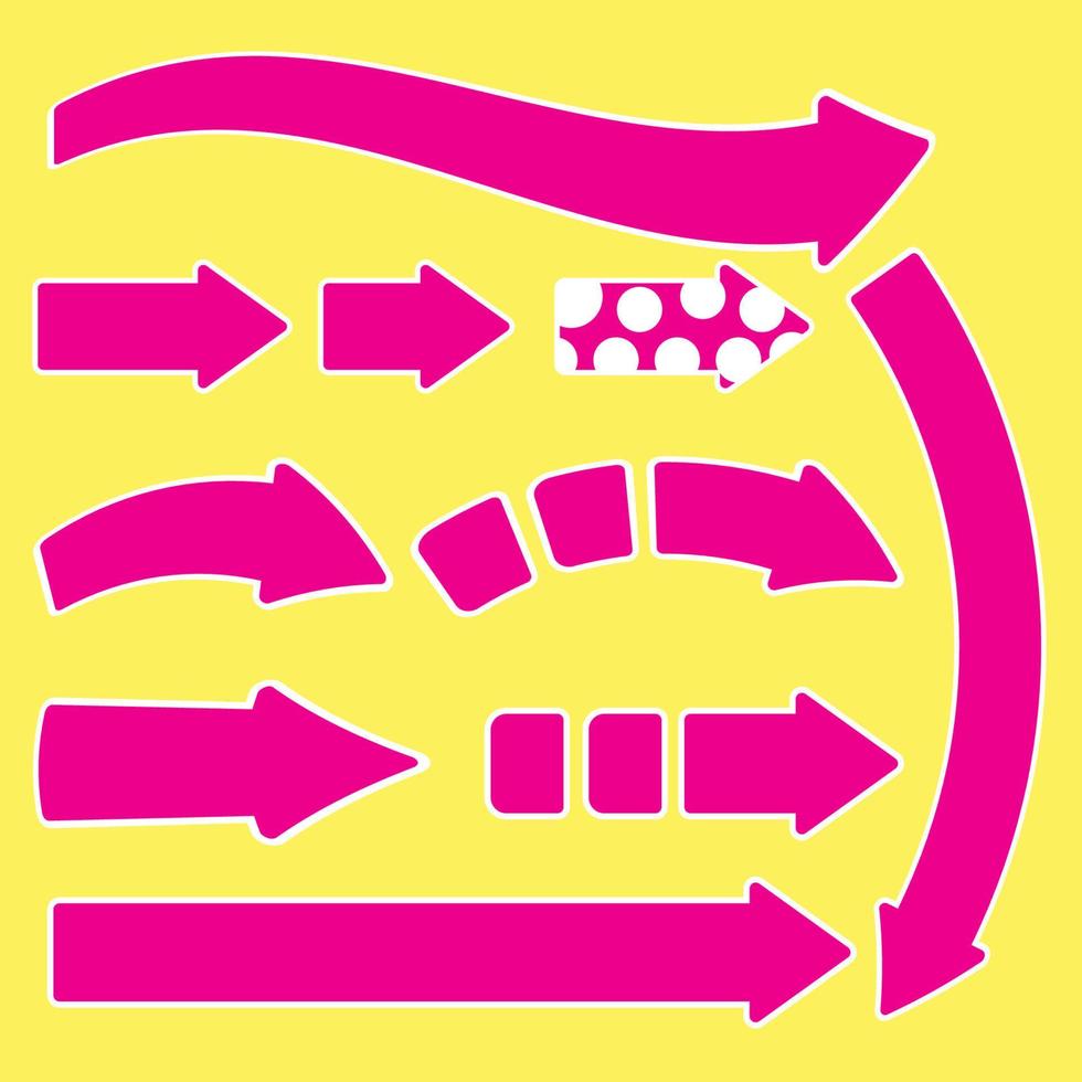 pink arrow bundle set vector image 9685572 Vector Art at Vecteezy