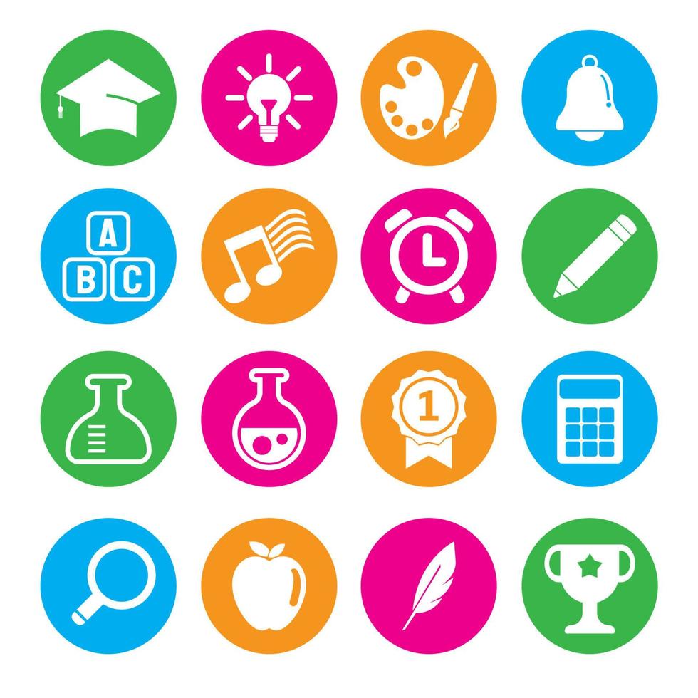 The education icon bundle set vector image