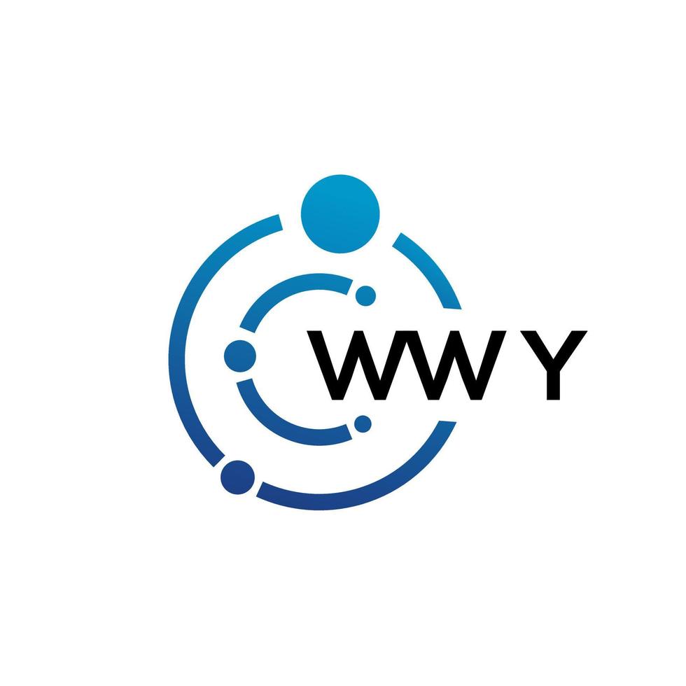 diseño de logotipo de tecnología de letra wwy sobre fondo blanco. wwy iniciales creativas letra concepto de logotipo. diseño de letras wwy. vector
