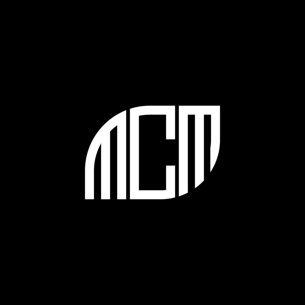 MCM letter logo design on black background. MCM creative initials