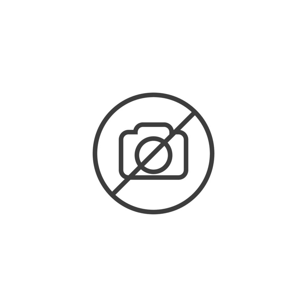 Vector sign of the camera symbol is isolated on a white background. camera icon color editable.