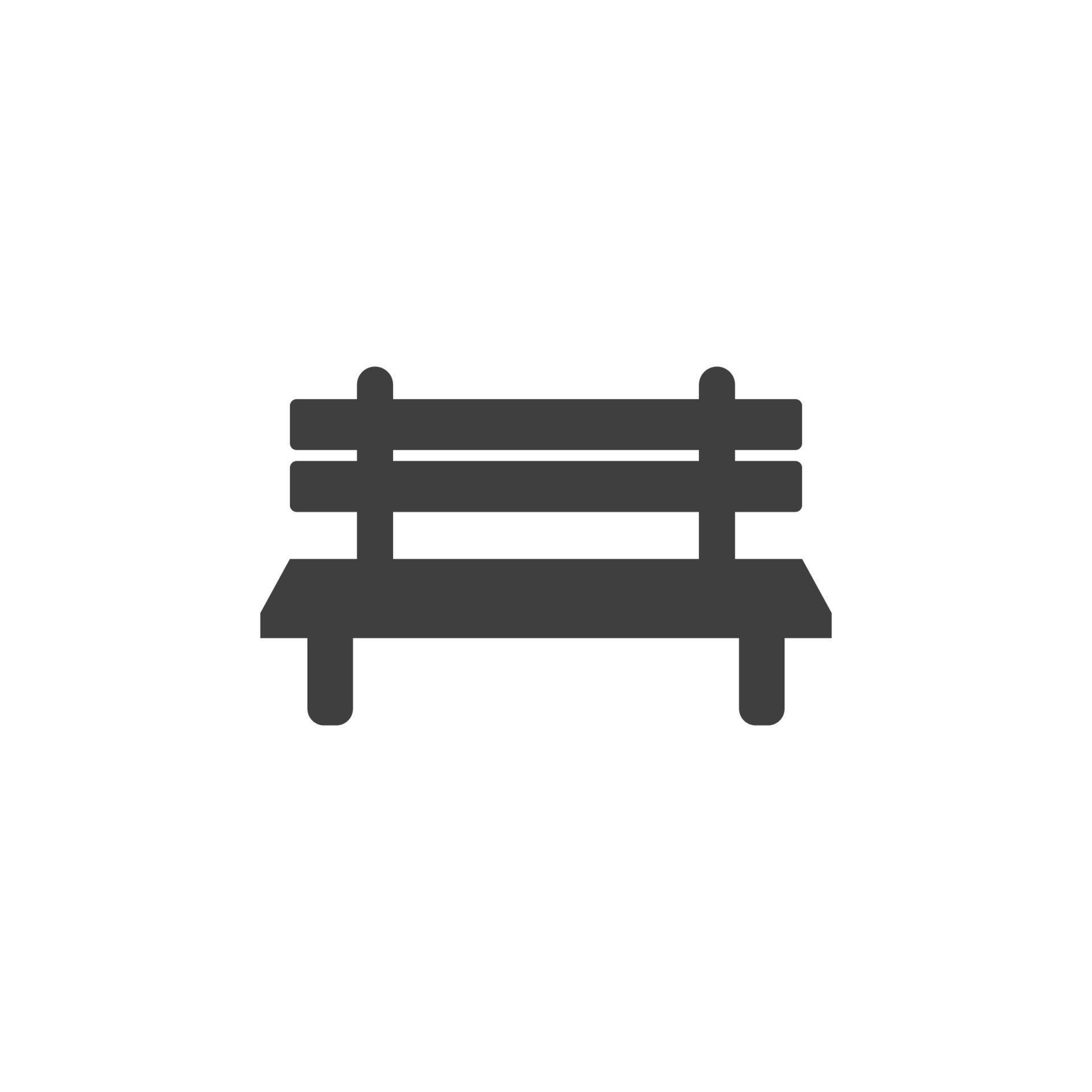 Vector sign of the bench symbol is isolated on a white background