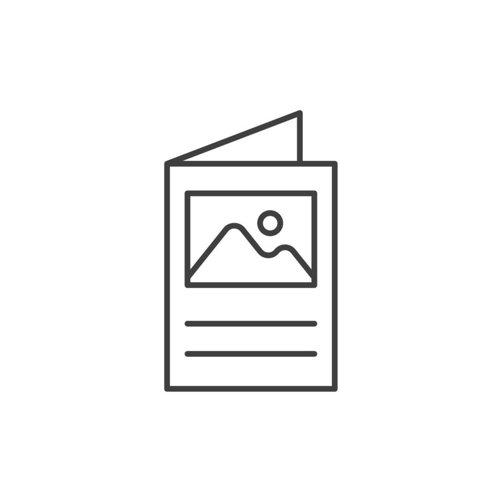 Vector sign of the flyer symbol is isolated on a white background. flyer icon color editable.