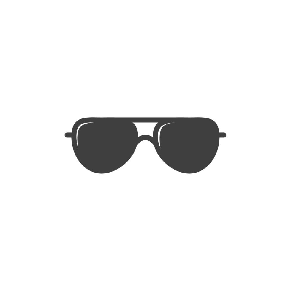 el signo vectorial del símbolo de las gafas está aislado en un fondo blanco. color de icono de gafas editable. vector