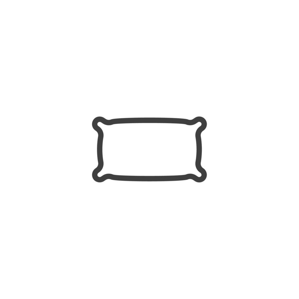 Vector sign of the pillow symbol is isolated on a white background. pillow icon color editable.
