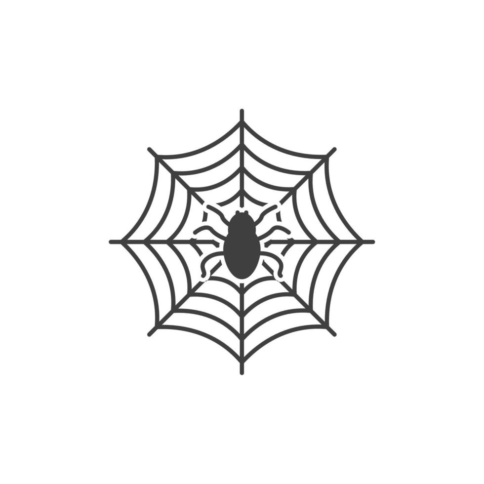 el signo vectorial del símbolo de la telaraña está aislado en un fondo blanco. el color del icono de la telaraña es editable. vector