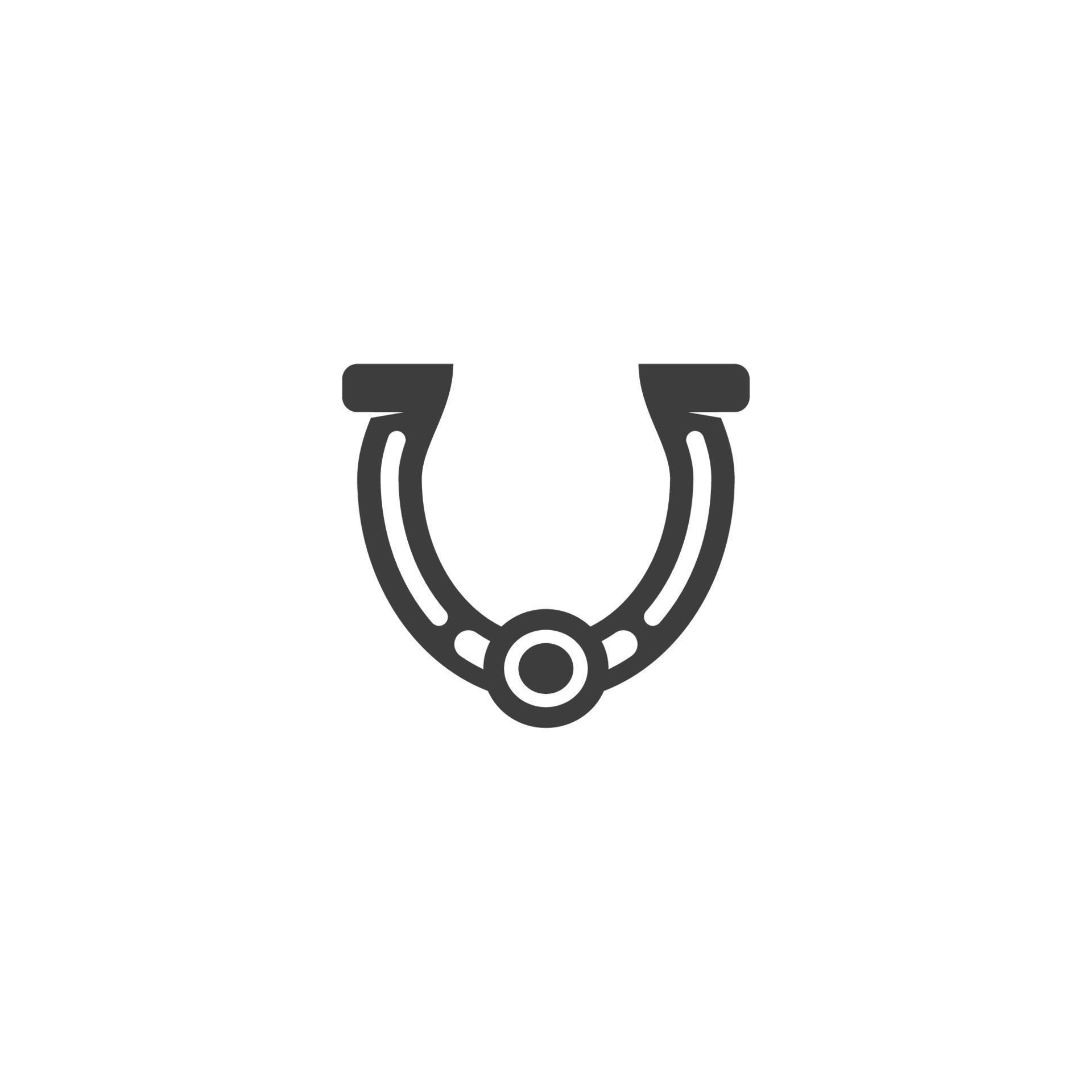 Vector sign of the Horseshoe symbol is isolated on a white background