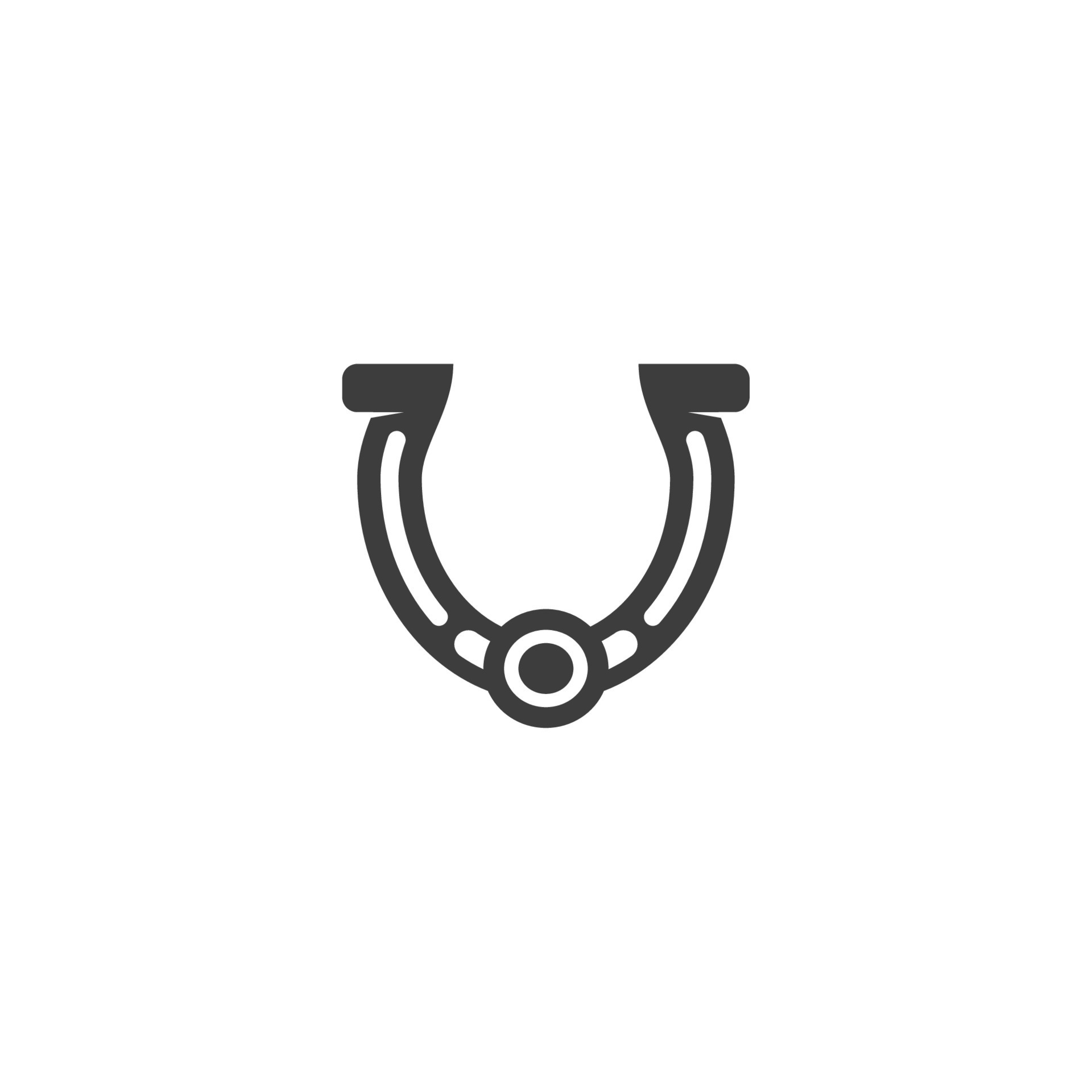 Vector sign of the Horseshoe symbol is isolated on a white background