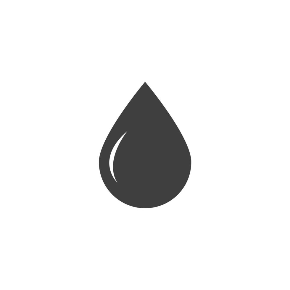 Vector sign of the water drop symbol is isolated on a white background. water drop icon color editable.