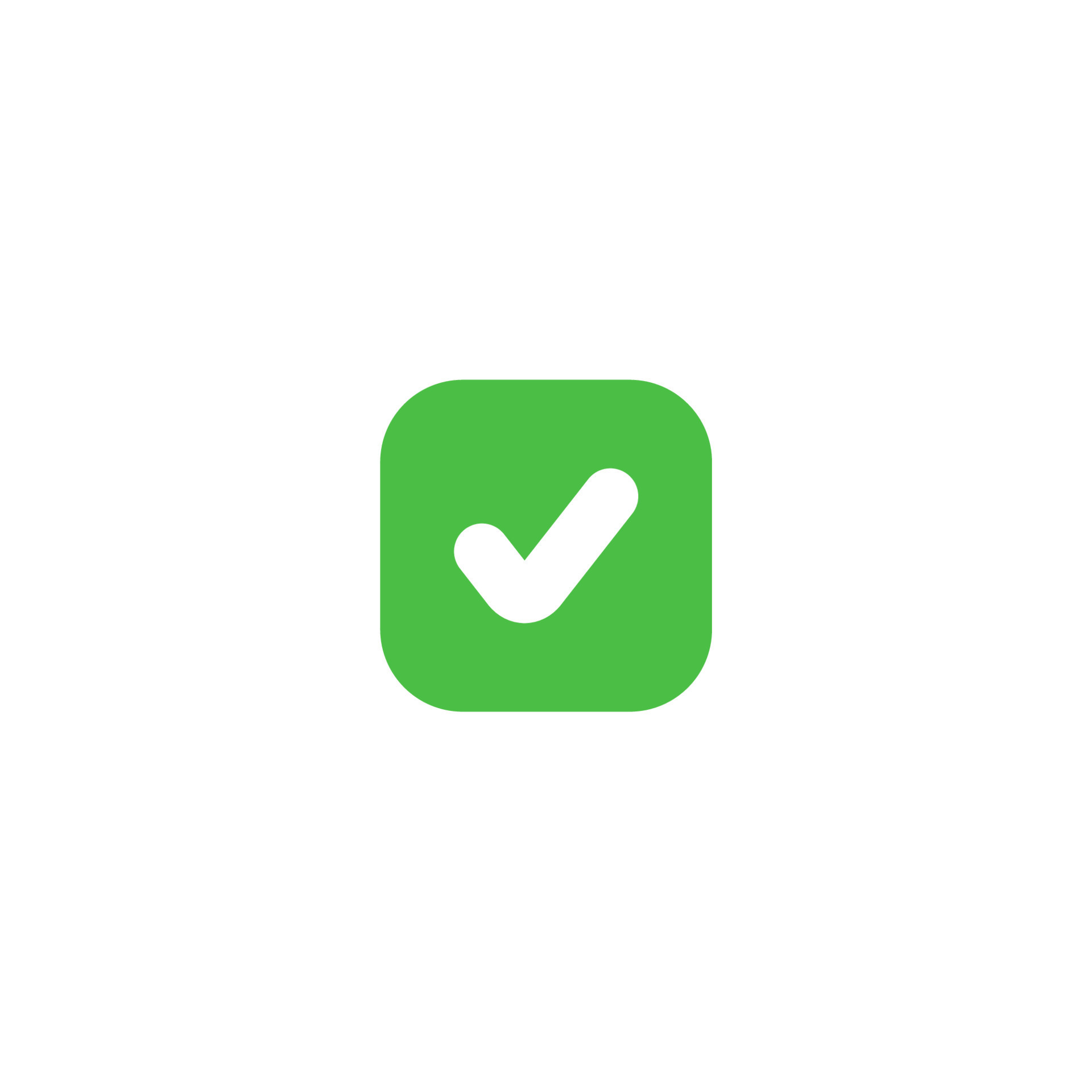 Vector sign of the Green check symbol is isolated on a white background