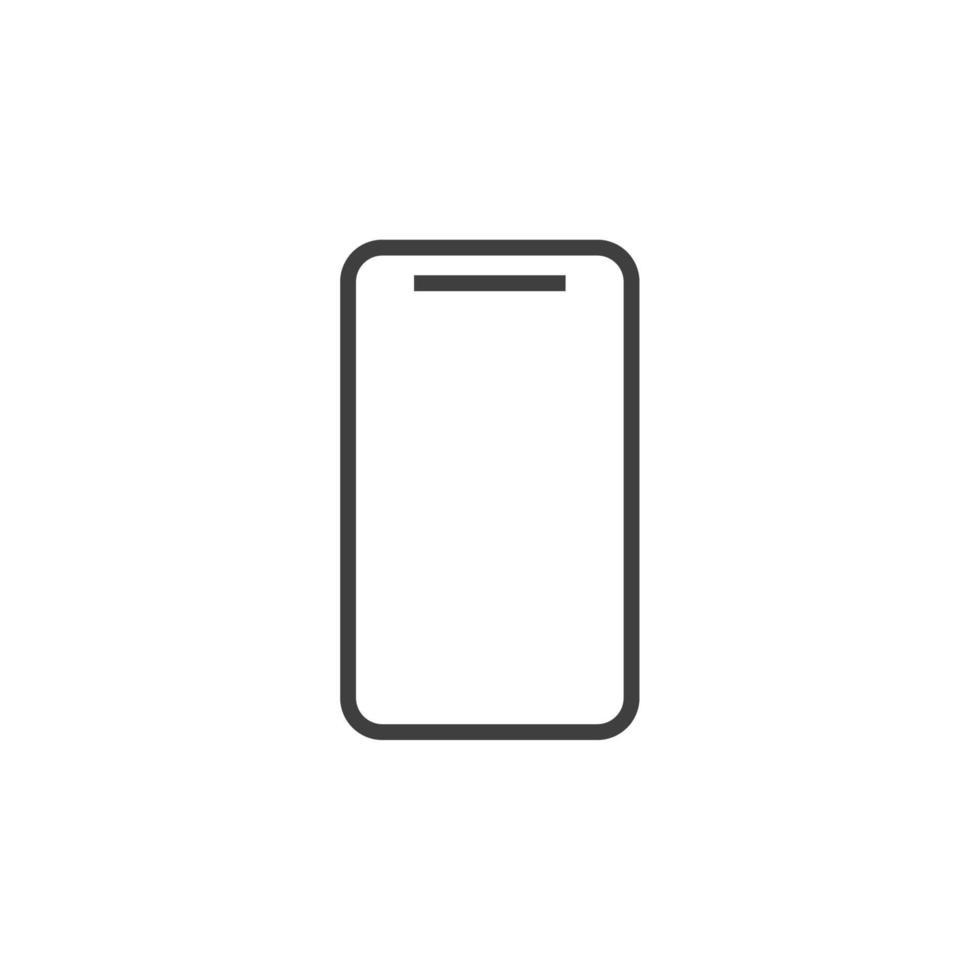 Vector sign of the Smartphone symbol is isolated on a white background. Smartphone icon color editable.