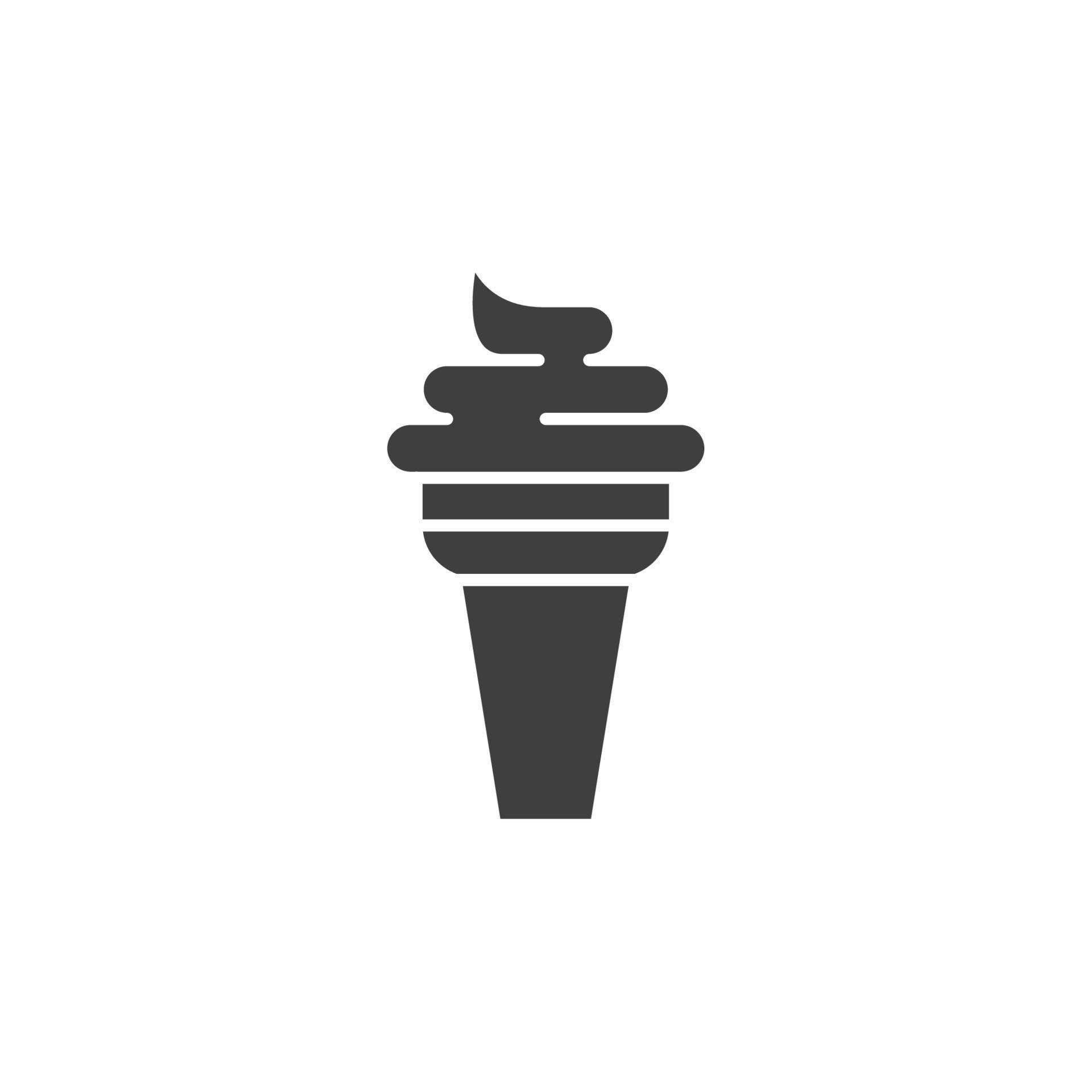 Vector sign of the Ice Cream symbol is isolated on a white background