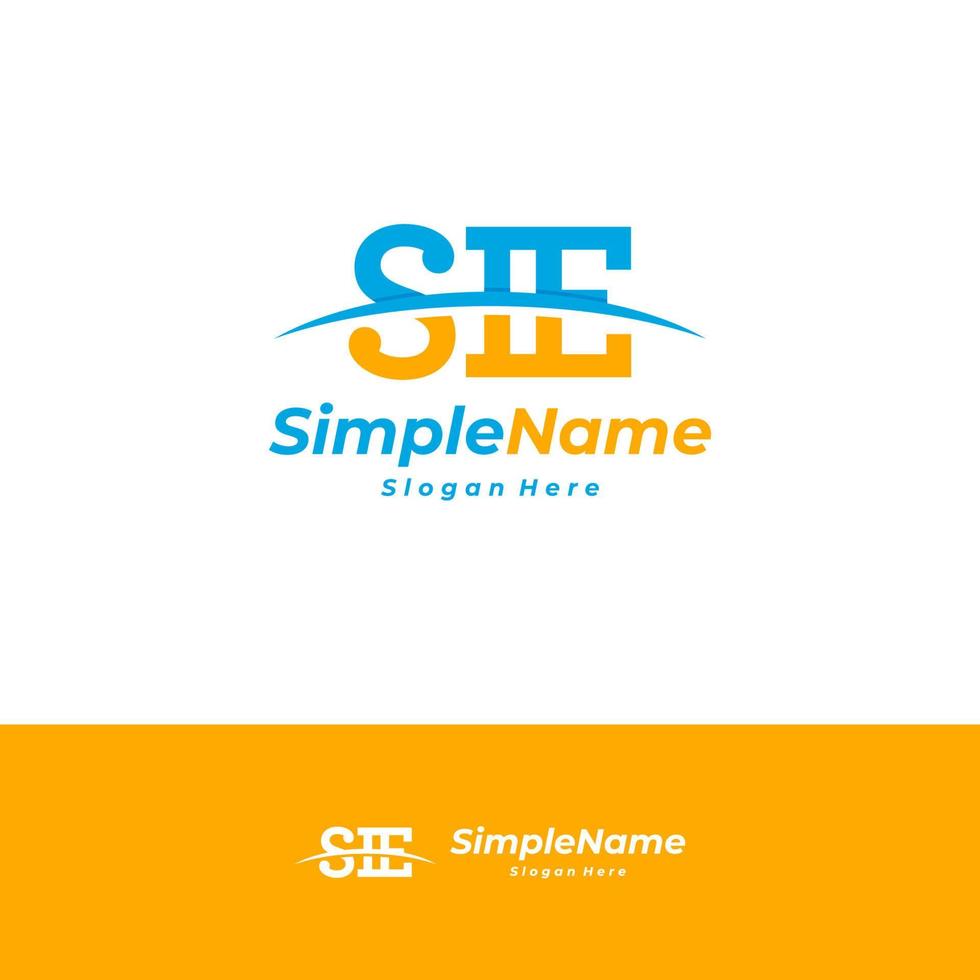 Letter S I E Logo Design Template. Initial SIE logo concept vector. Creative Icon Symbol vector