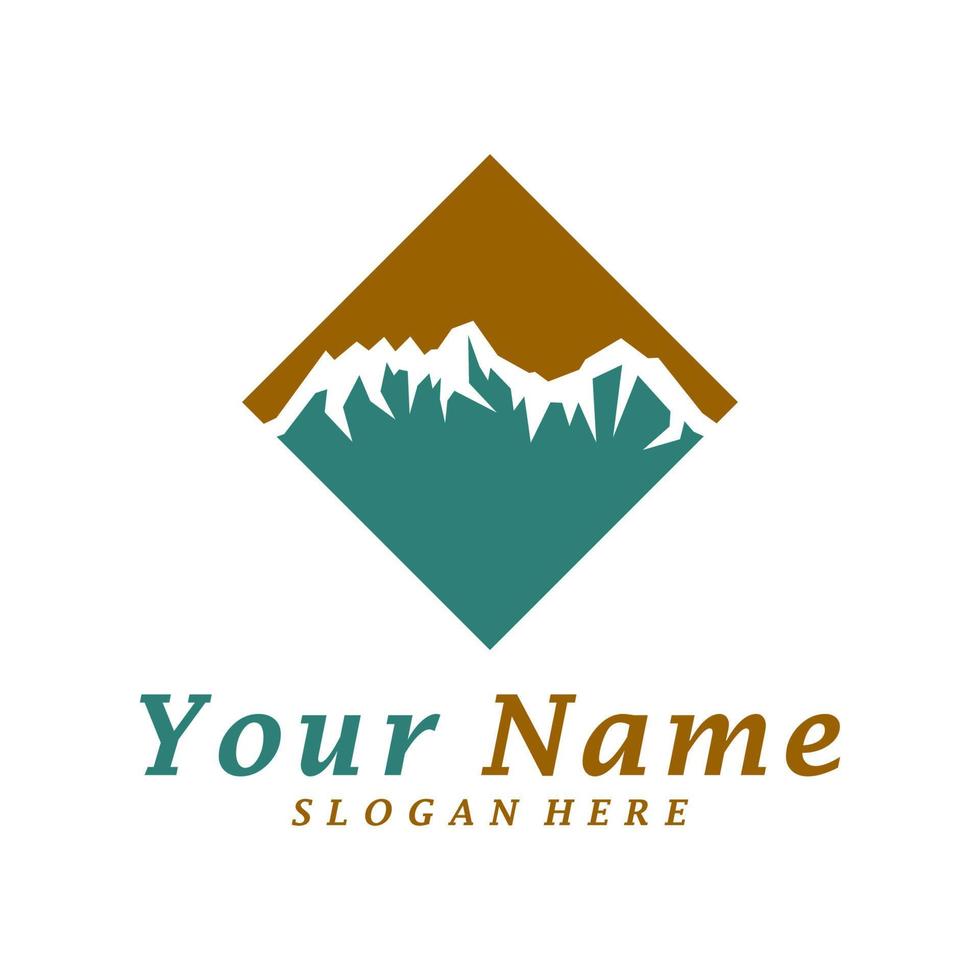 Mountain Logo Design Template. Mountain logo concept vector. Creative Icon Symbol vector