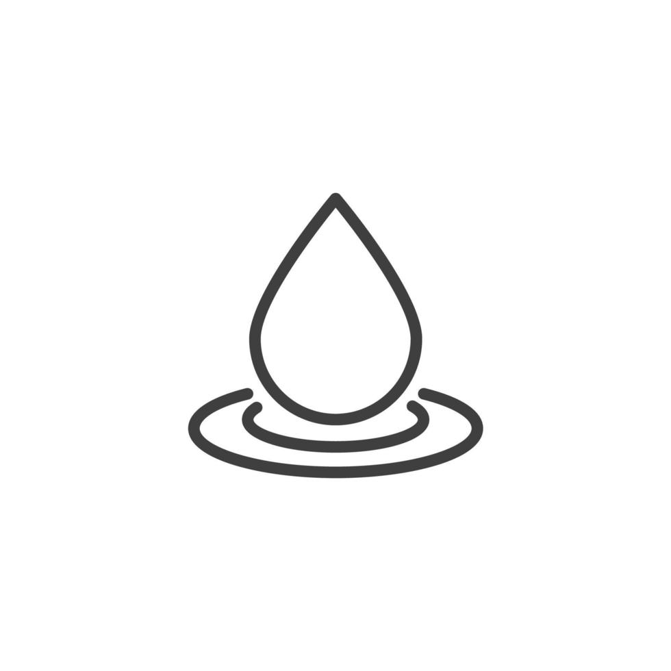 Vector sign of the water drop symbol is isolated on a white background. water drop icon color editable.