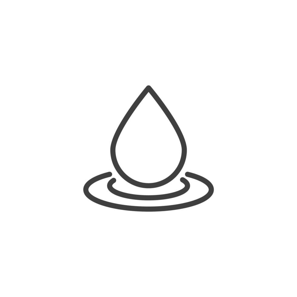 el signo vectorial del símbolo de la gota de agua está aislado en un fondo blanco. color de icono de gota de agua editable. vector