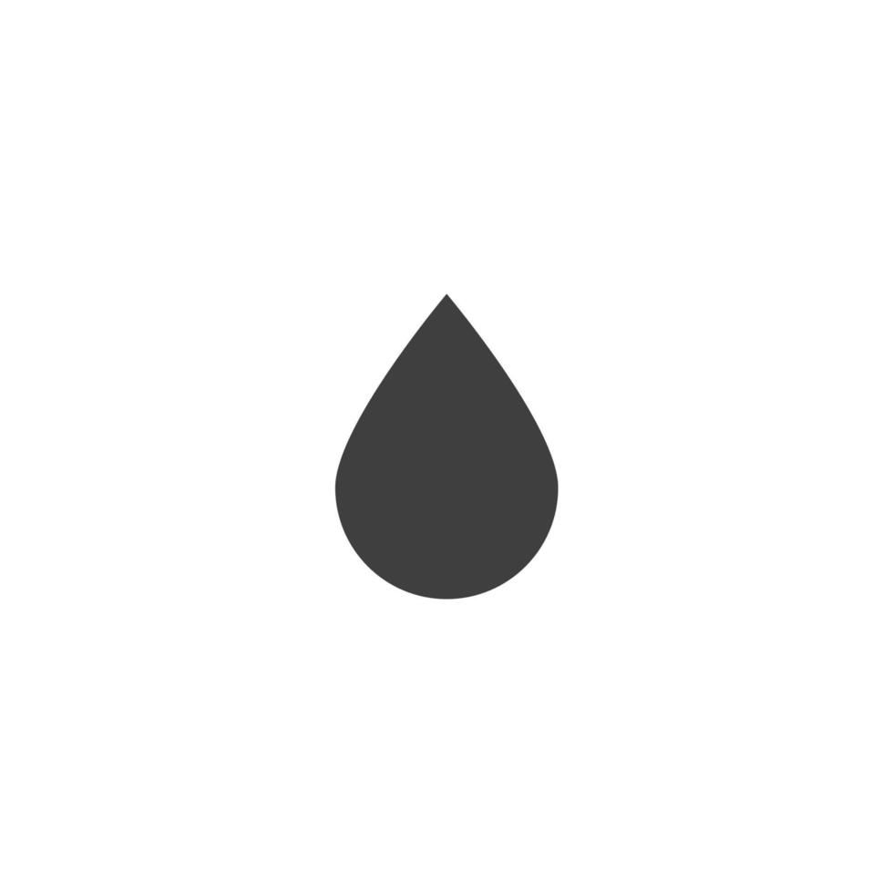 Vector sign of the water drop symbol is isolated on a white background. water drop icon color editable.