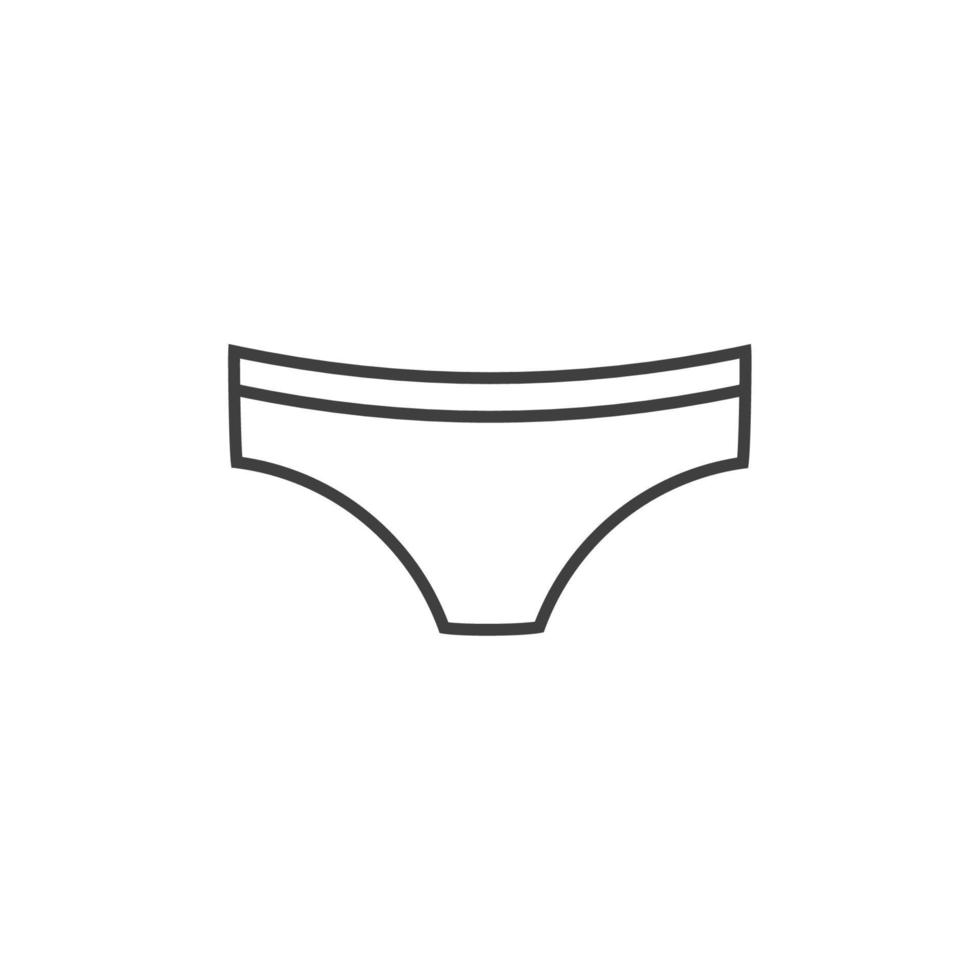 el signo vectorial del símbolo de la ropa interior está aislado en un fondo blanco. color de icono de calzoncillos editable. vector