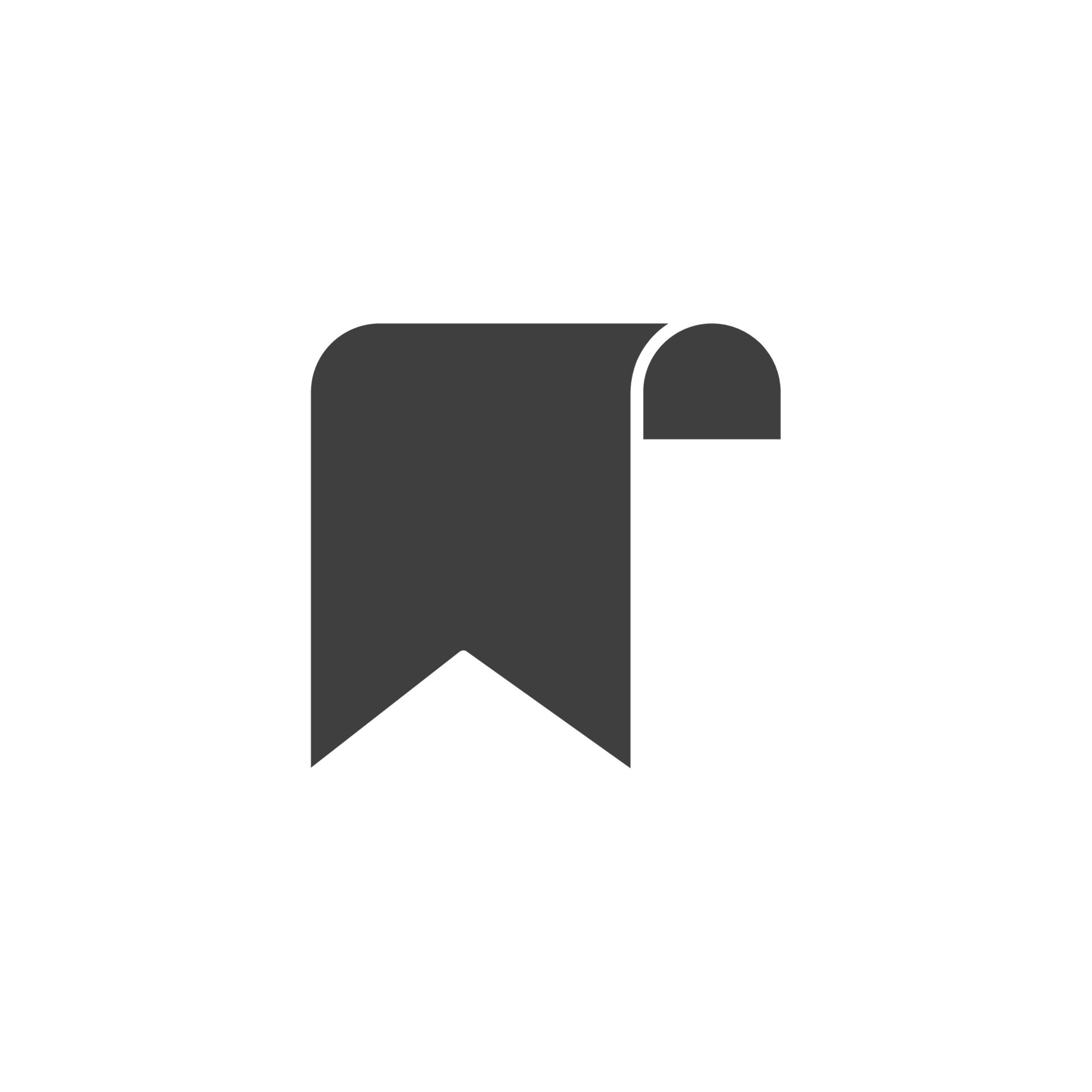 Vector sign of the bookmark symbol is isolated on a white background