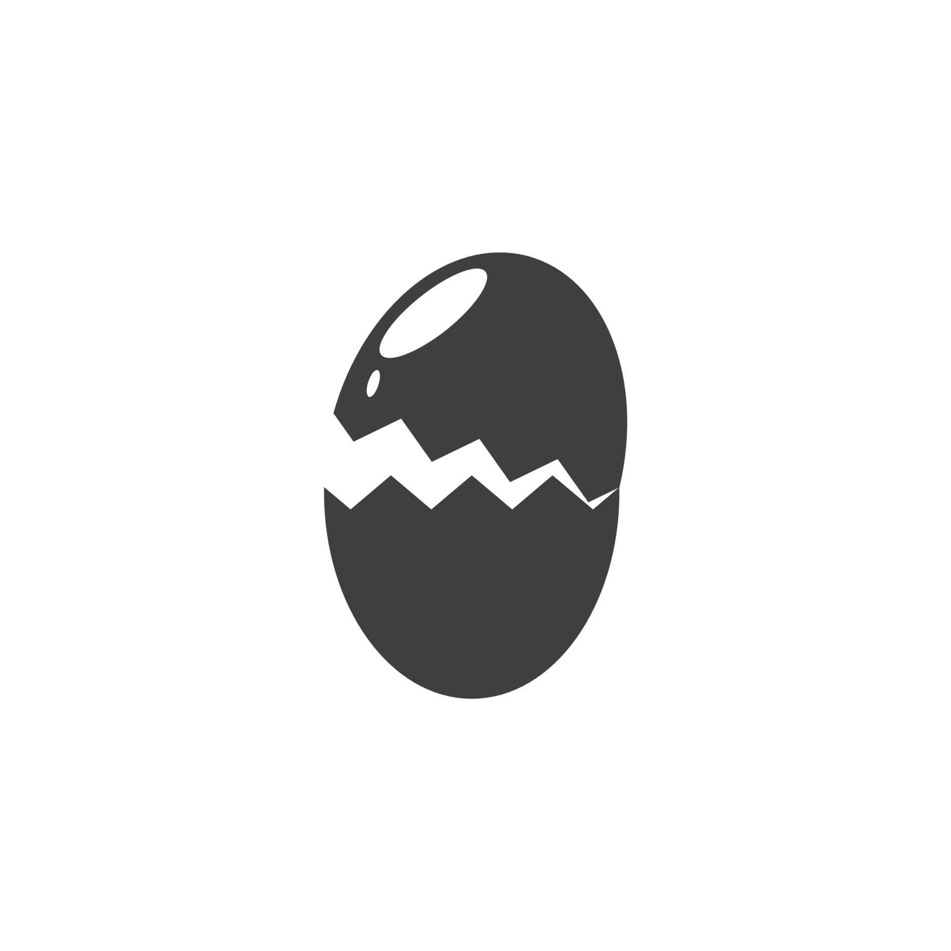 Vector sign of the Egg symbol is isolated on a white background. Egg