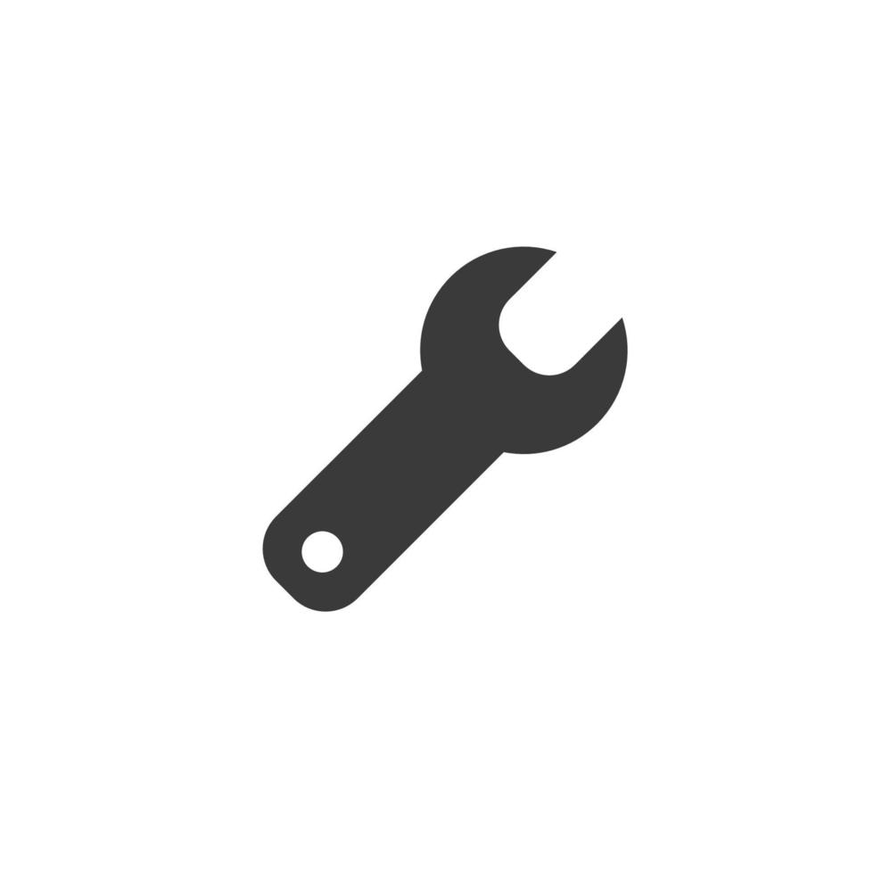 el signo vectorial del símbolo de herramientas está aislado en un fondo blanco. color del icono de herramientas editable. vector