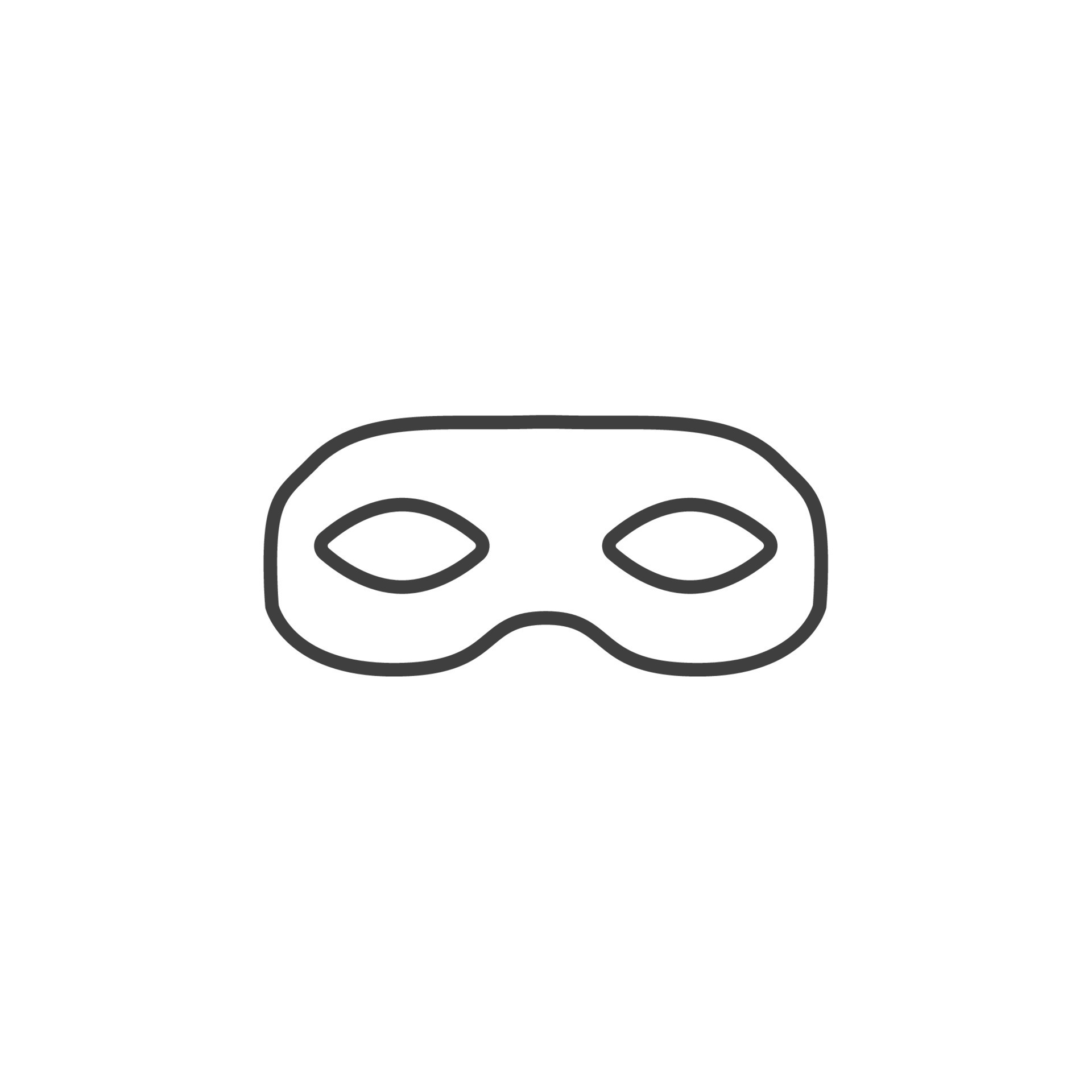 Vector sign of the anonymous mask symbol is isolated on a white ...