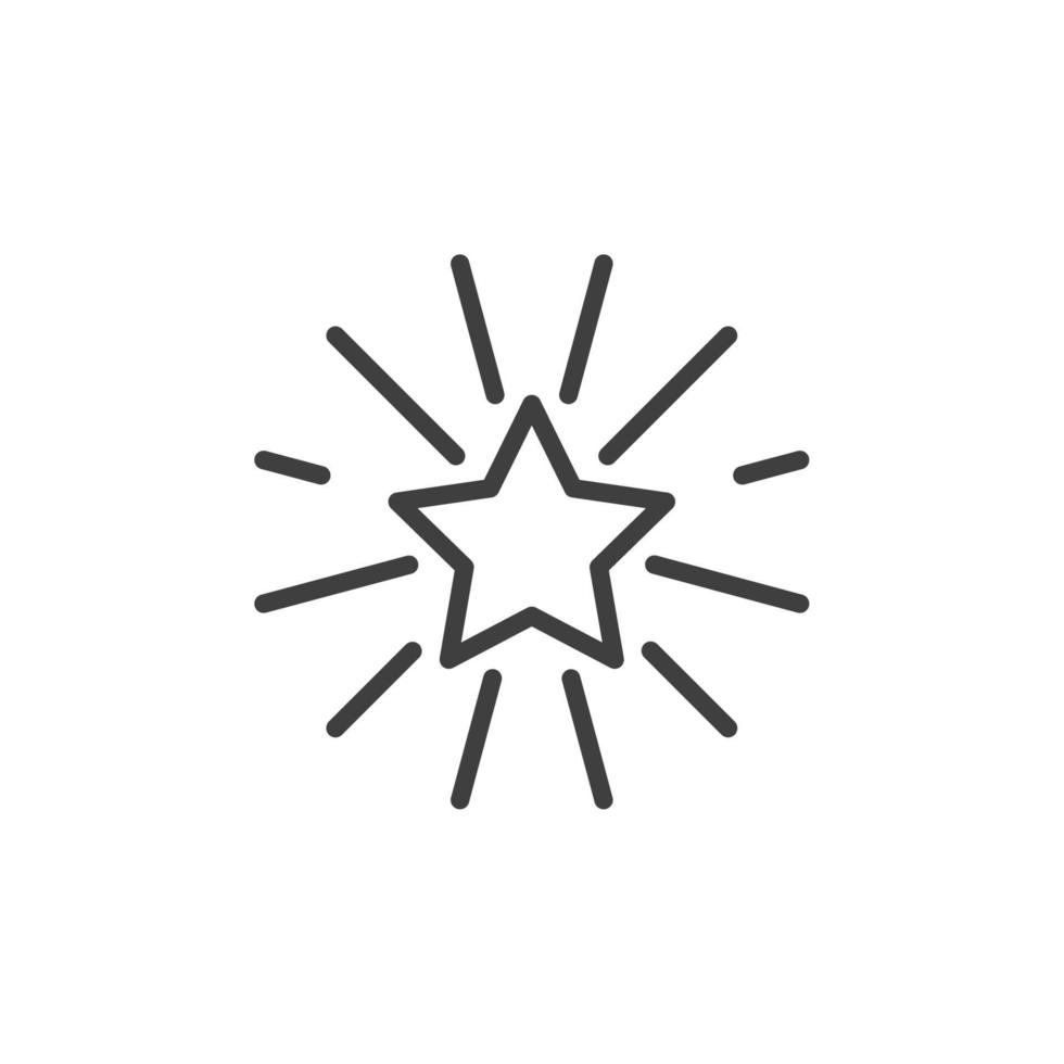 Vector sign of the Shooting Star symbol is isolated on a white background. Shooting Star icon color editable.
