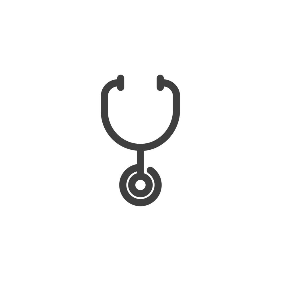 Vector sign of the Stethoscope symbol is isolated on a white background