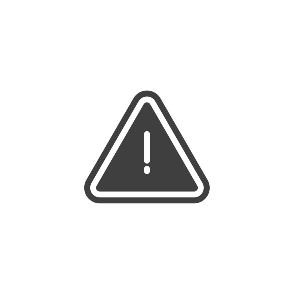 Vector sign of the warning symbol is isolated on a white background. warning icon color editable.