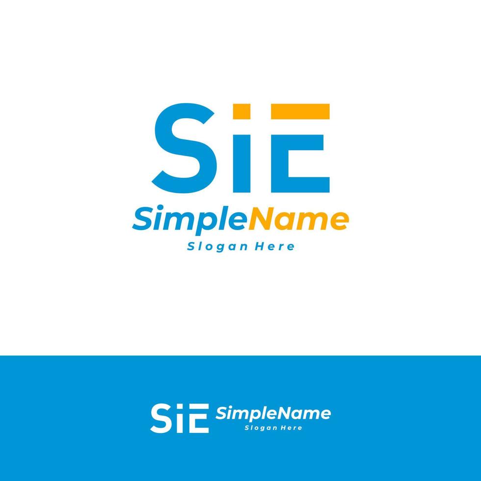 Letter S I E Logo Design Template. Initial SIE logo concept vector. Creative Icon Symbol vector