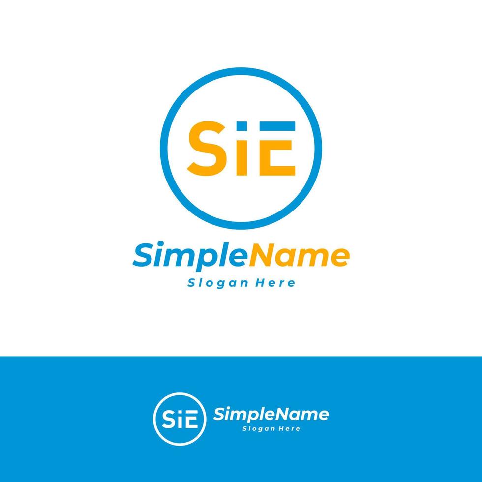 Letter S I E Logo Design Template. Initial SIE logo concept vector. Creative Icon Symbol vector