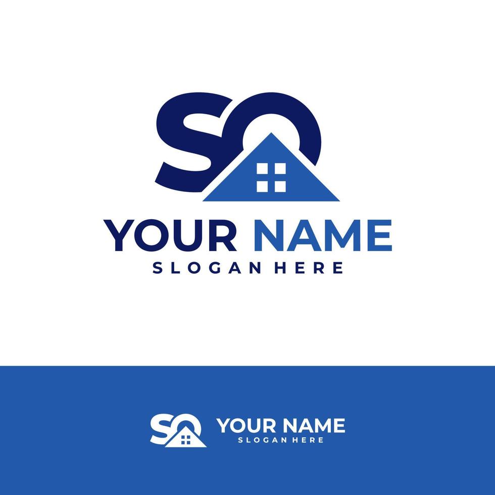 Letter SC House Logo Design Template. House logo concept vector. Creative Icon Symbol vector