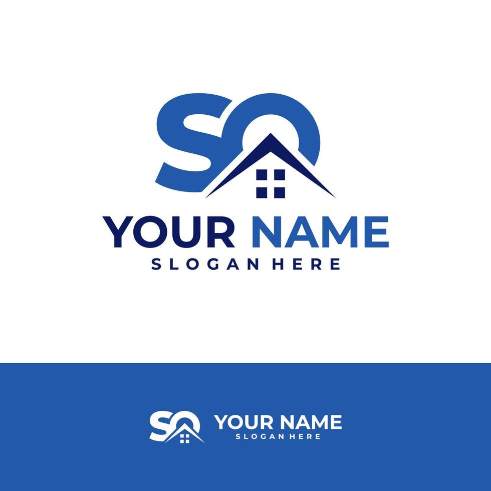 Letter SC House Logo Design Template. House logo concept vector. Creative Icon Symbol vector