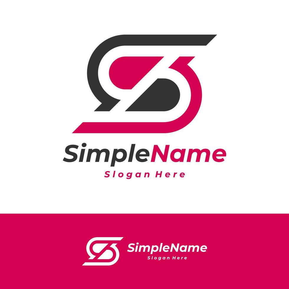 Letter S Logo Design Template. Initial S logo concept vector. Creative Icon Symbol vector