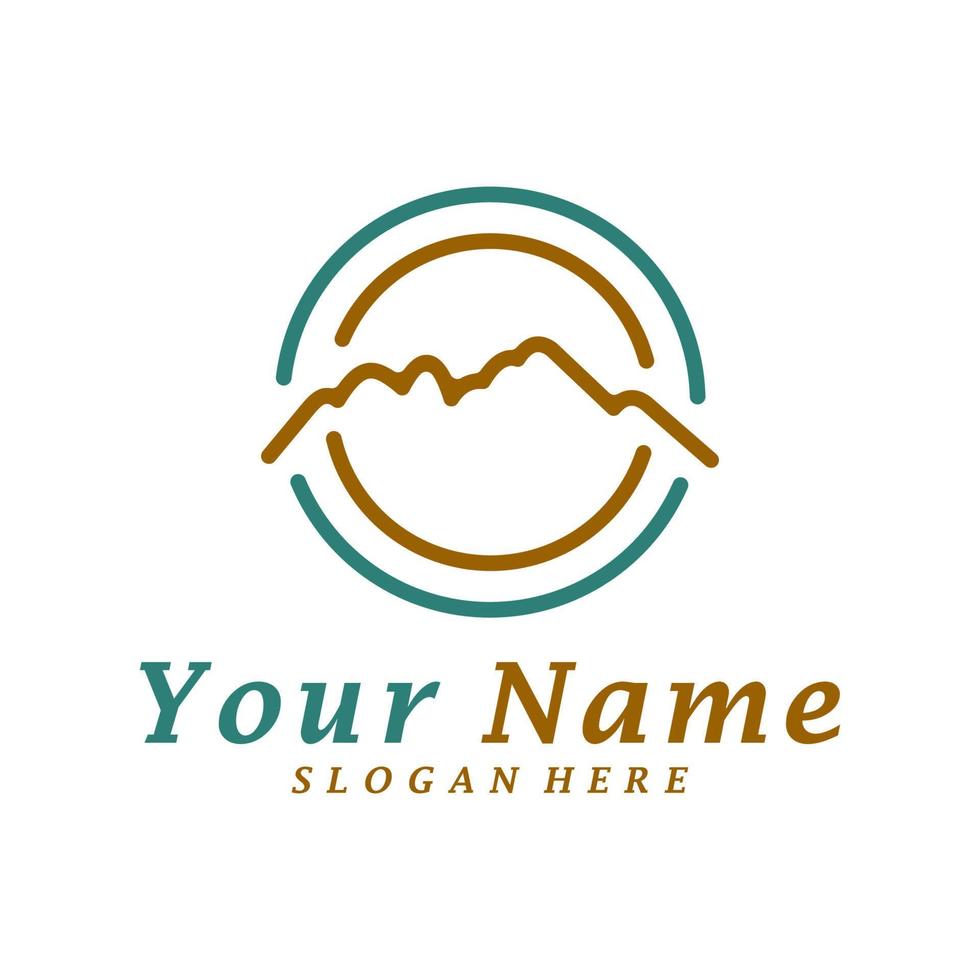 plantilla de diseño de logotipo de montaña. vector de concepto de logotipo de montaña. símbolo de icono creativo