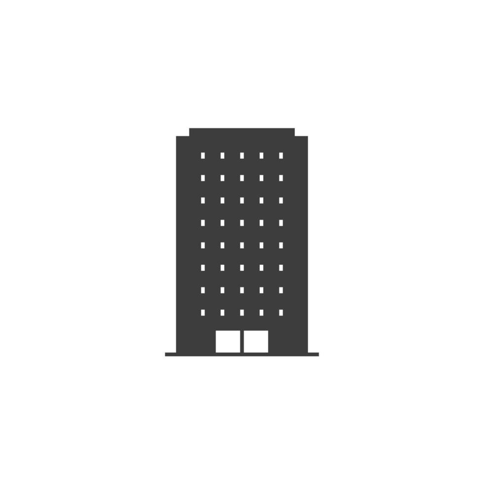 Vector sign of the Building and real estate city symbol is isolated on a white background. Building and real estate city icon color editable.