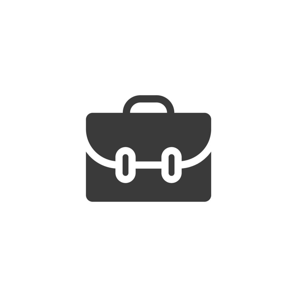 Vector sign of the Briefcase symbol is isolated on a white background. Briefcase icon color editable.