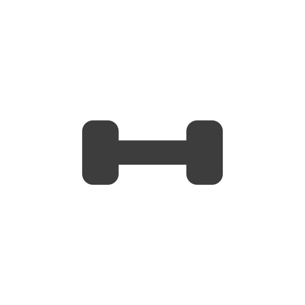 Vector sign of the Barbell  Dumbell Gym symbol is isolated on a white background. Barbell  Dumbell Gym icon color editable.