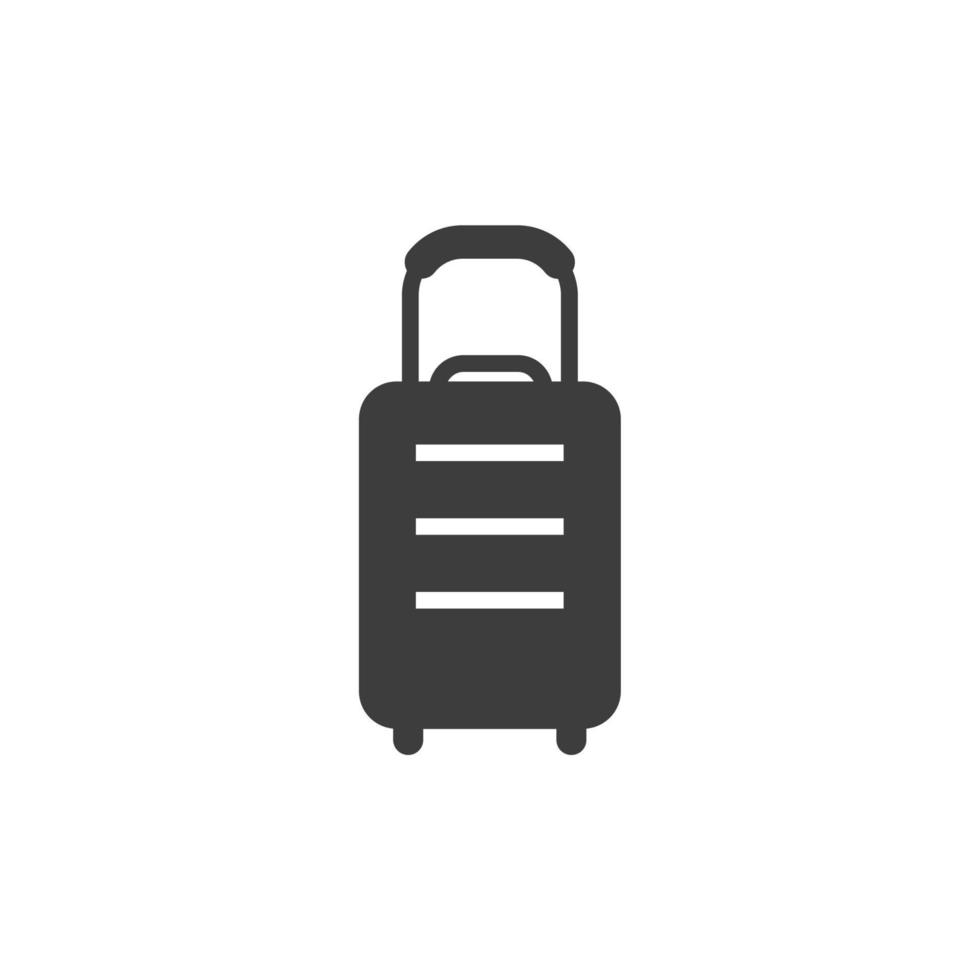 el signo vectorial del símbolo de la bolsa de viaje está aislado en un fondo blanco. color del icono de la bolsa de viaje editable. vector