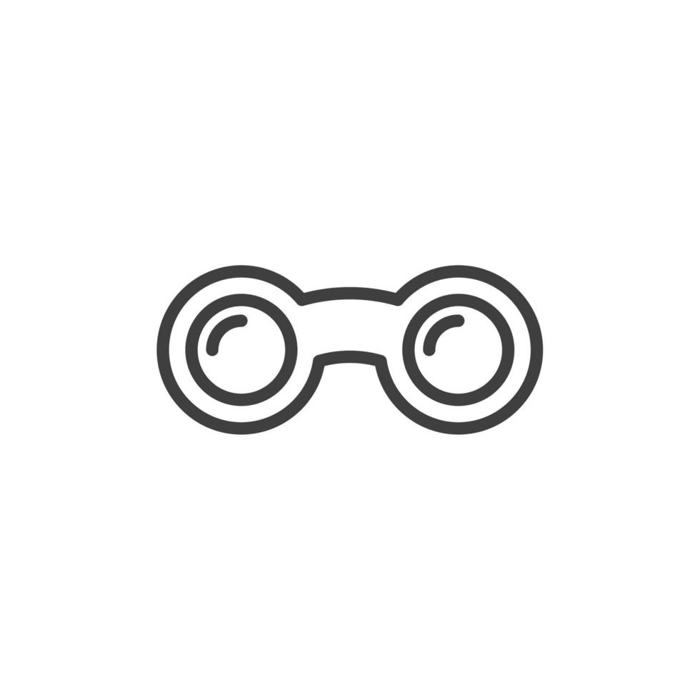 Vector sign of the Binoculars symbol is isolated on a white background. Binoculars icon color editable.