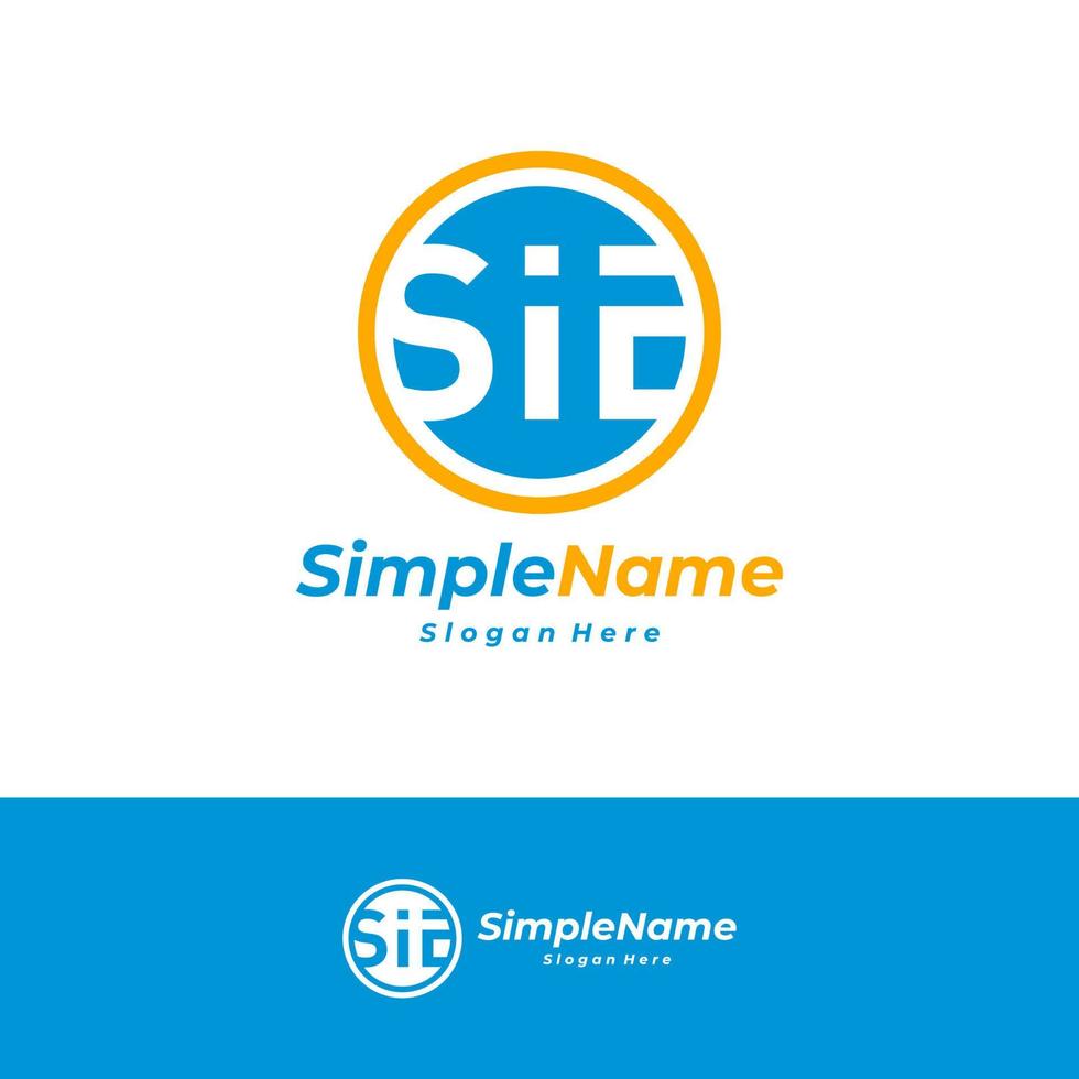 Letter S I E Logo Design Template. Initial SIE logo concept vector. Creative Icon Symbol vector