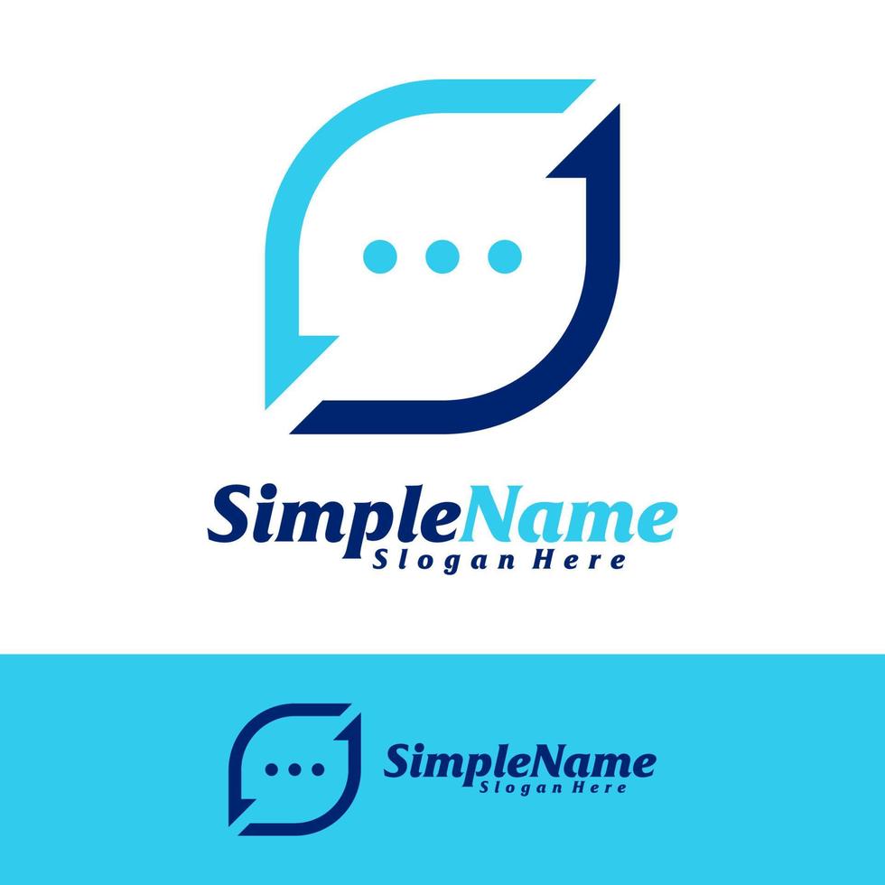 plantilla de diseño de logotipo de chat. vector de concepto de logotipo inicial s. símbolo de icono creativo