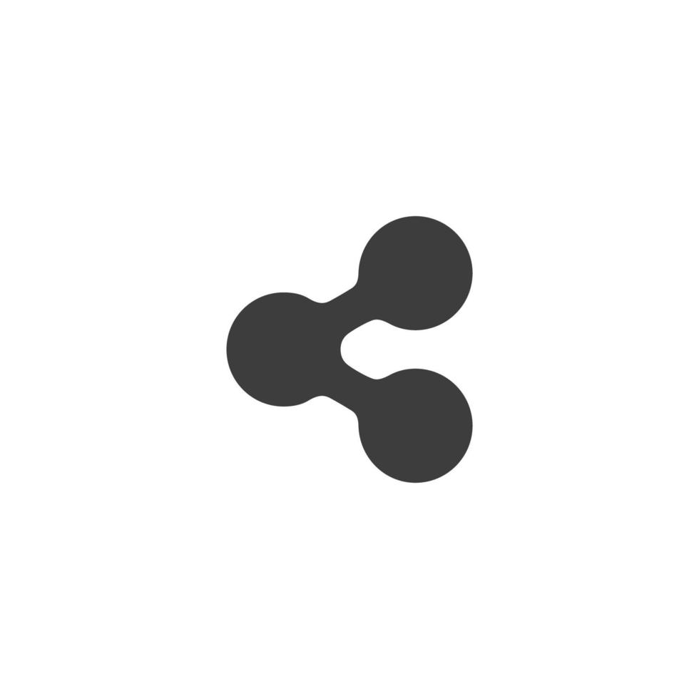 Vector sign of the share symbol is isolated on a white background. share icon color editable.