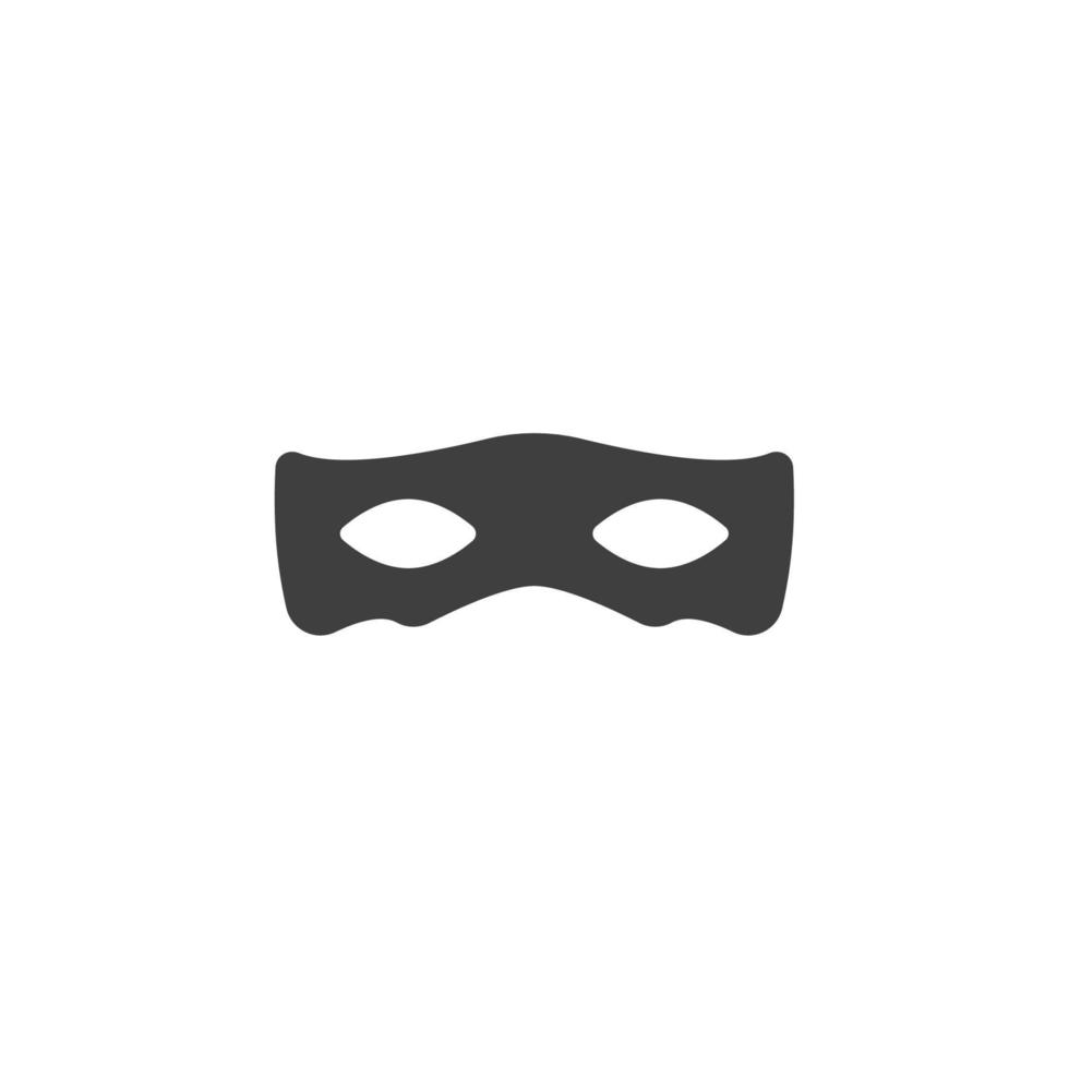 el signo vectorial del símbolo de máscara anónima está aislado en un fondo blanco. color de icono de máscara anónima editable. vector