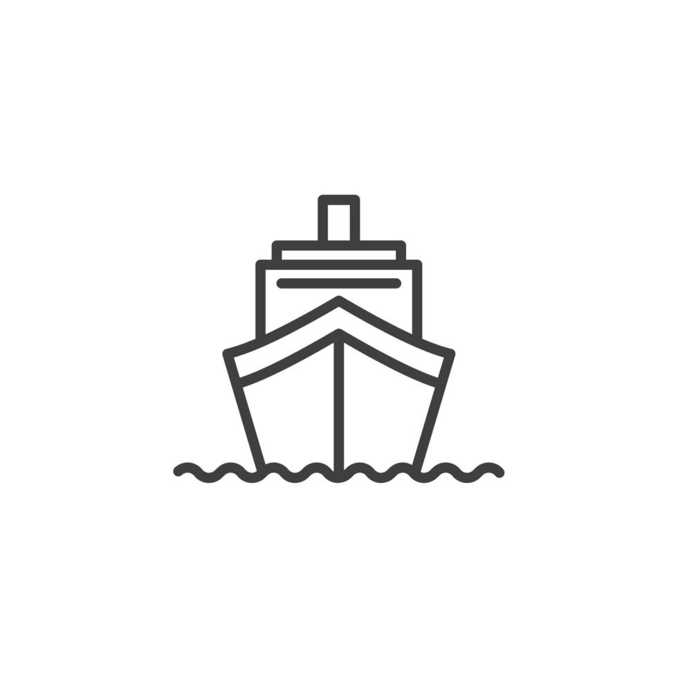 Vector sign of the ship symbol is isolated on a white background. ship