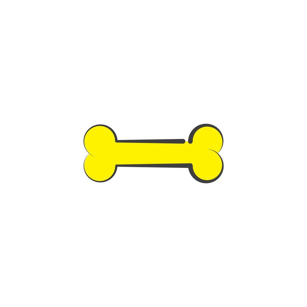 Vector sign of the dog bone symbol is isolated on a white background. dog bone icon color editable.