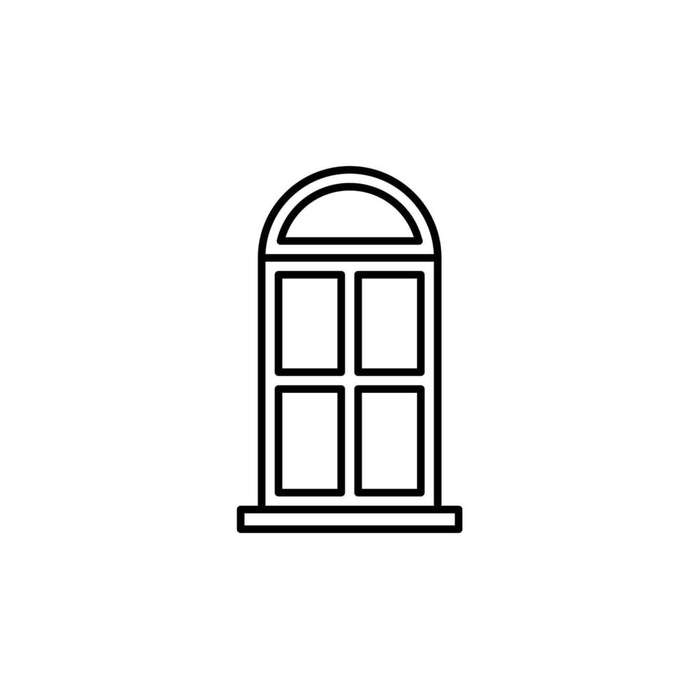 Vector sign of the Window symbol is isolated on a white background