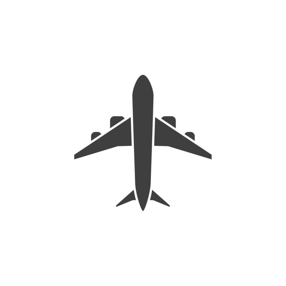 el signo vectorial del símbolo del avión está aislado en un fondo blanco. color de icono de avión editable. vector
