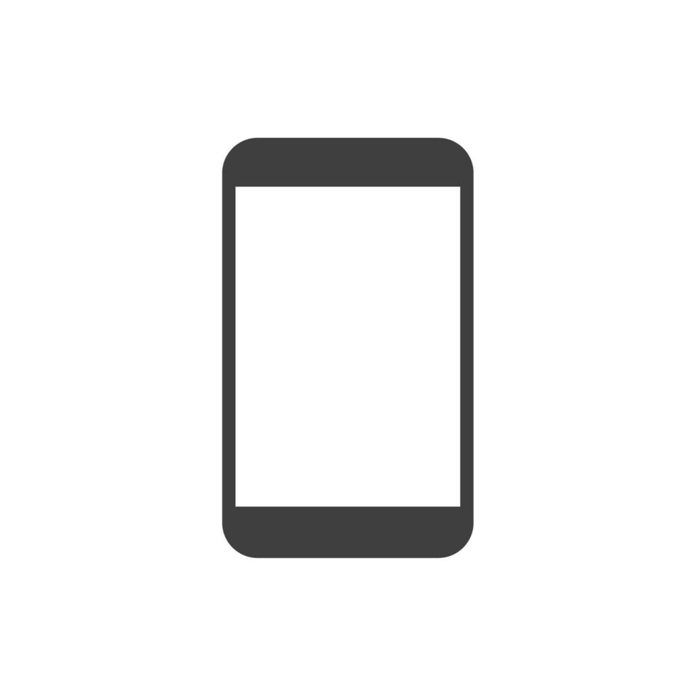 Vector sign of the Smartphone symbol is isolated on a white background. Smartphone icon color editable.