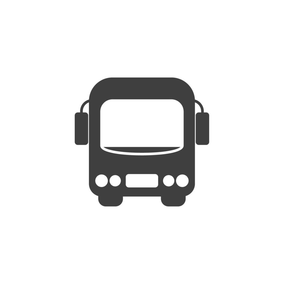 el signo vectorial del símbolo del autobús está aislado en un fondo blanco. color de icono de autobús editable. vector